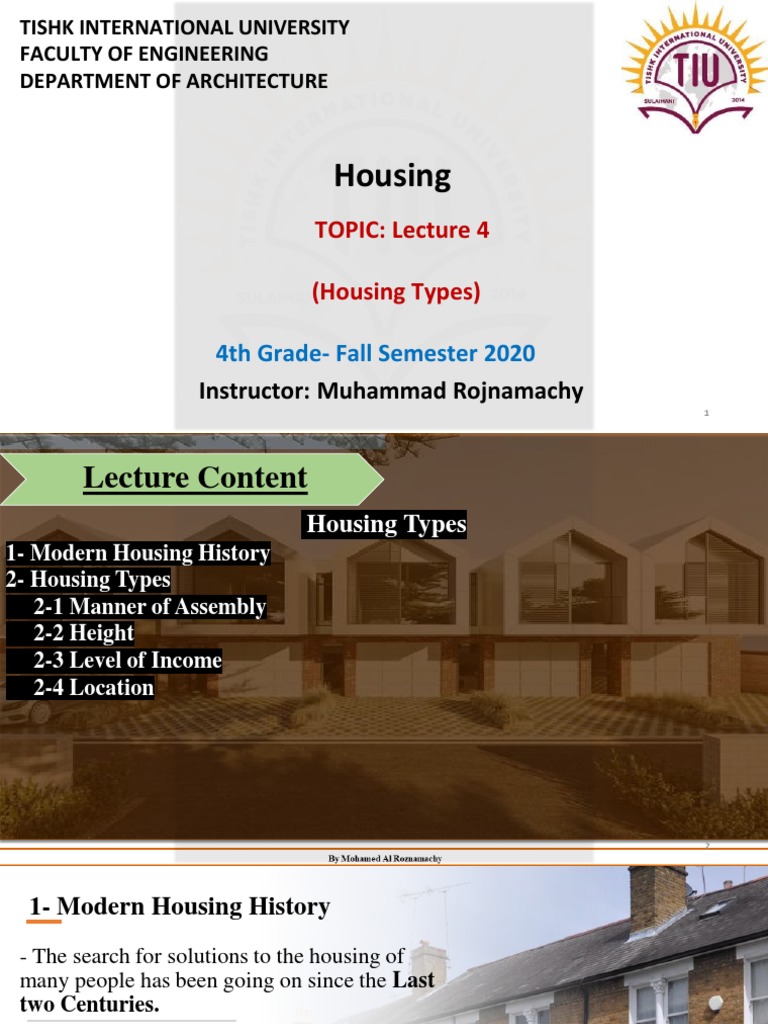Housing Types and Design Concepts | PDF | Building | Apartment