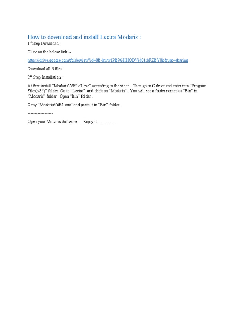 How To Download and Install Lectra Modaris | PDF