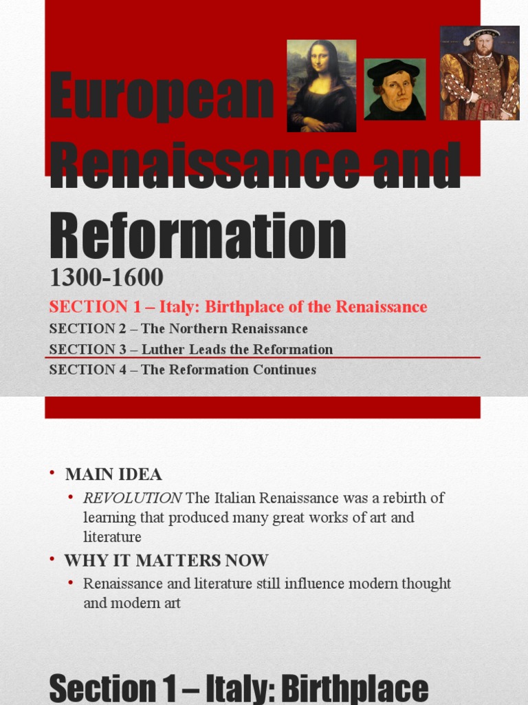 Renaissance and Reformation Overview | PDF | Renaissance | Humanism