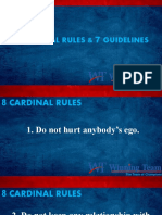 8 Cardinal Rules &: 7 Guidelines