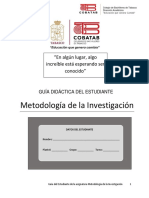 Primer Semestre. - Guía Didáctica Del Estudiante. - Metodología de La Investigación PDF