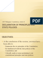 (F) Declaration of principles and state policies