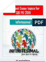 Important Essay Topics For SBI PO 2019 Infinitesimal