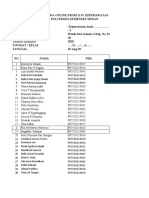 Absensi Keperawatan Anak 19 Agustus 2020