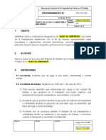 PRC-SST-008 Procedimiento Reporte de Actos y Condiciones Inseguras