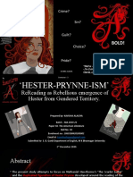 HESTER-PRYNNE-ISM' - ReReading As Rebellious Emergence of Hester From Gendered Territory