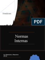 Normas Internas y Externas para Regular El Sistema Bancario en RD