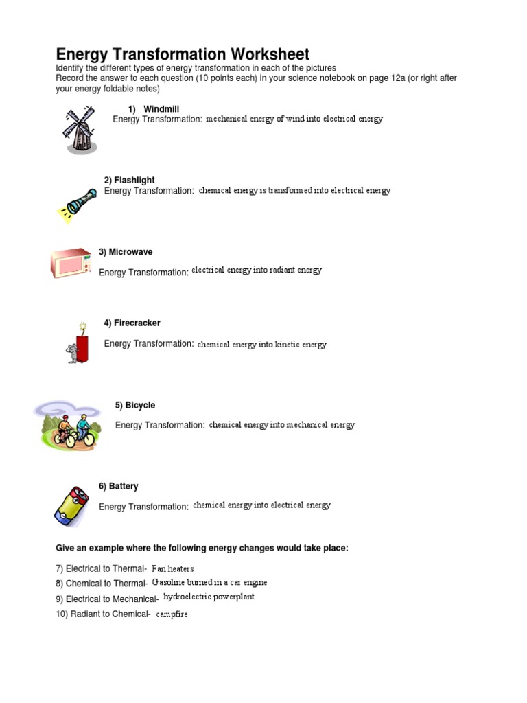 Kami Export - Magdi Ahmed - Energy Transformation Practice 12-1 PDF | PDF