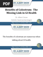 Benefits of Colostrum: The Missing Link in GI Health: Dr. Albert Snow Holistic Gastroenterologist