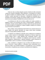 Nota da Asbin sobre Flávio Bolsonaro