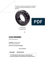 Bearing - Spherical Roller 22220 Bearing