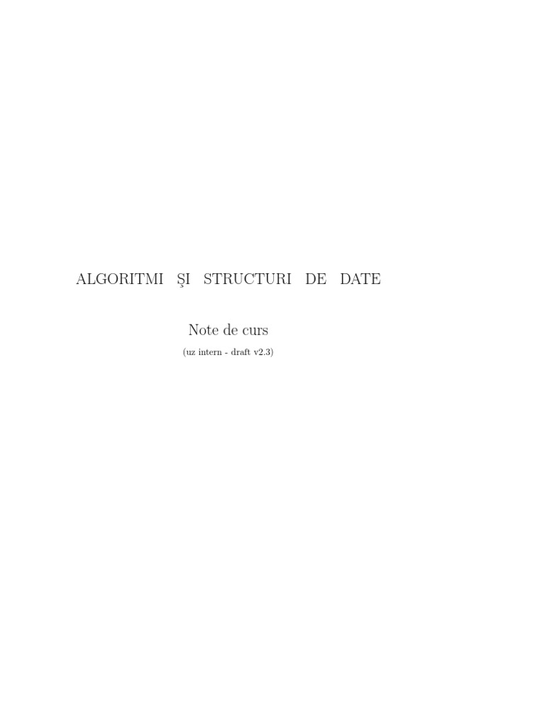 Algoritmi Si Structuri de Date | PDF