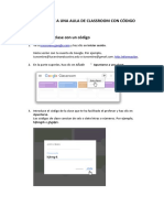 Como Unirse A Una Aula de Classroom Con Código PDF