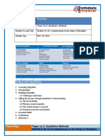 Considerations in The Study of Disability