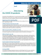 Maternity Guidelines During The COVID-19 Pandemic