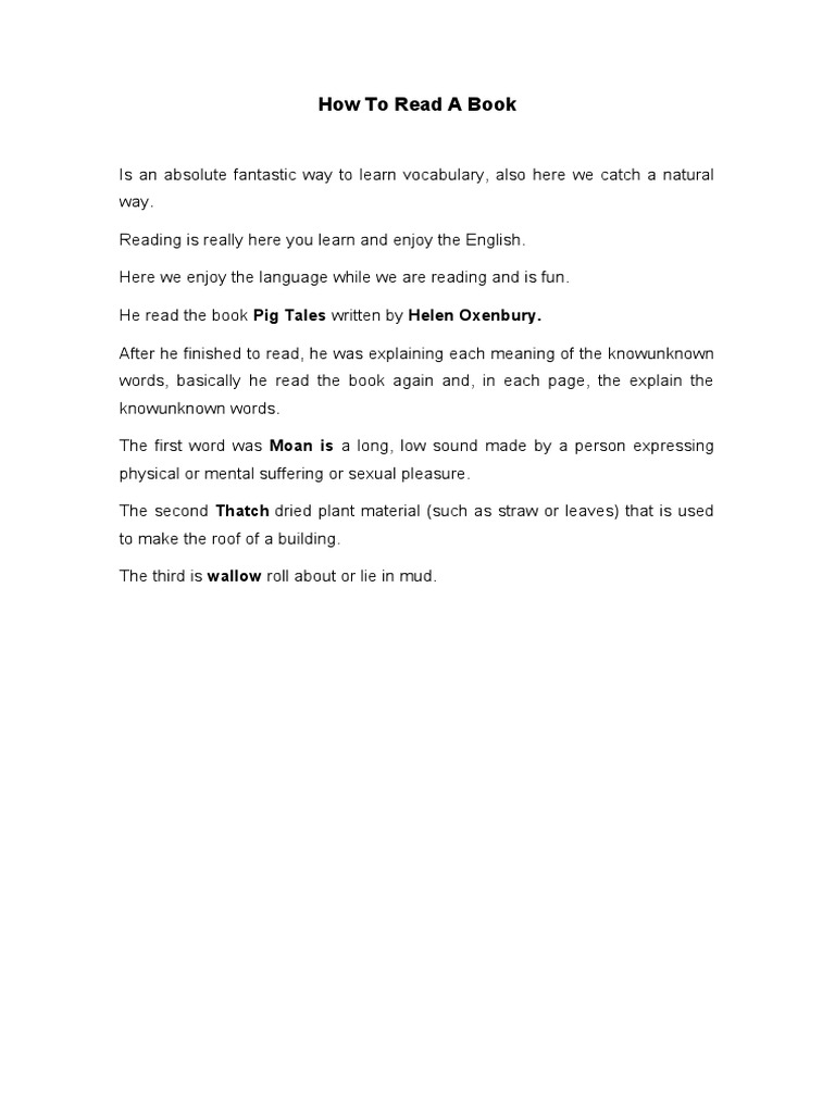 How To Read A Book PDF