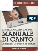 Manuale Di Canto La Tecnica La Pratica La Postura Daniela Battaglia Damiani