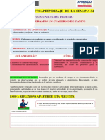 Semana 34 Ficha de Aprendizaje Tema Elaboramos Un Cuaderno de Campo PDF