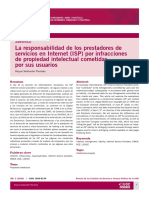 La Responsabilidad de Los Prestadores de Servicios en Internet (ISP) Por Infracciones de Propiedad Intelectual Cometidas Por Sus Usuarios