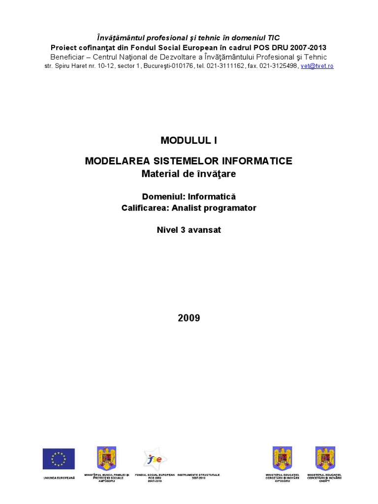 1 - Modelarea Sistemelor Informatice | PDF