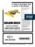 Shaw-Box: Double Girder Trolley & Deck Mount Hoist Operation, Service & Parts Manual