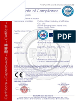 Certificate of Compliance for Protective Face Masks
