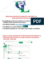 Proceso Diligenciamiento Matricula Estudiantes Antiguos