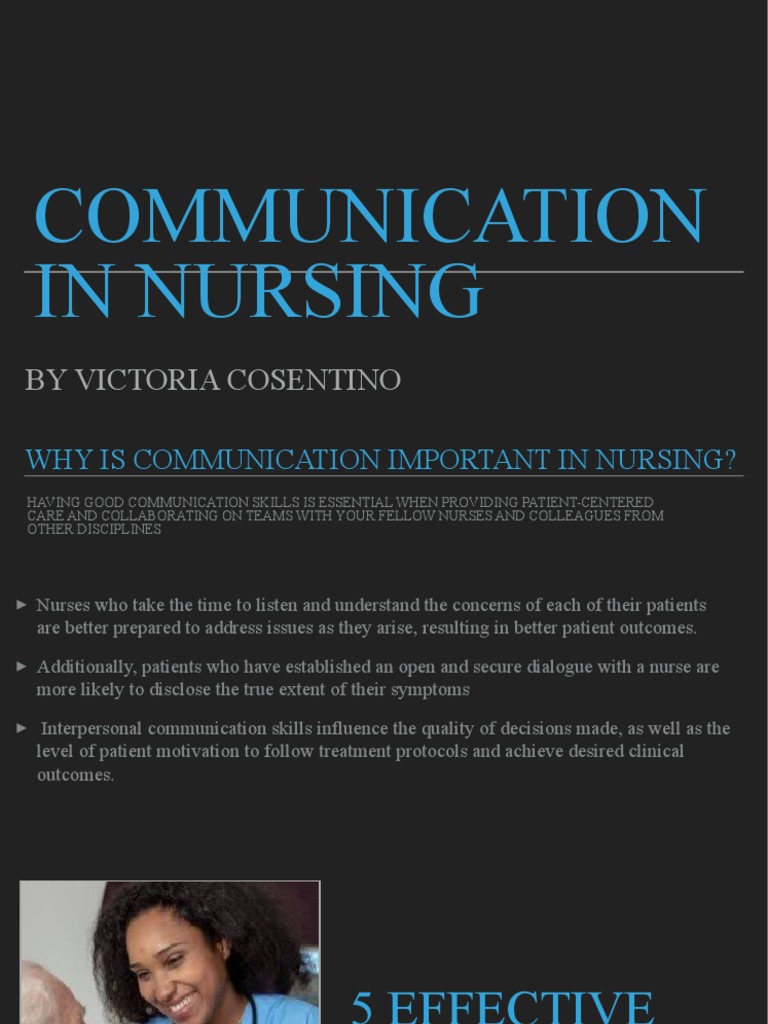 Communication in Nursing: by Victoria Cosentino | PDF | Nonverbal ...