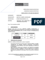 RESOLUCIÓN #3374-2020/CSD-INDECOPI: Dirección de Signos Distintivos Comisión de Signos Distintivos