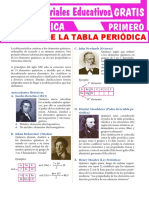 Historia de La Tabla Periódica para Primer Grado de Secundaria