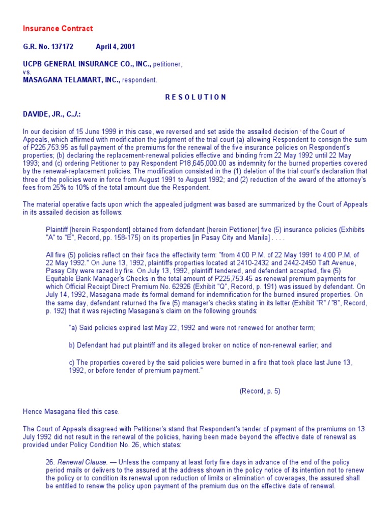 Full Case Assignment # 1 | PDF | Insurance | Lawsuit