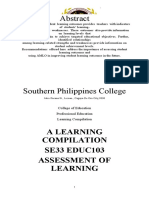 A Learning Compilation SE33 EDUC103 Assessment of Learning