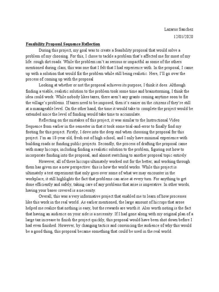 Proposal Reflection | PDF | Epistemology | Applied Psychology