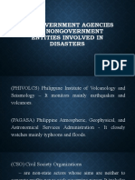 Key Government Agencies and Nongovernment Entities Involved in Disasters