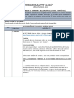 Esquema de Agenda Semanal Estudiantil E.C.A Semana 5 - Ejemplo