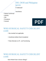Who Surgical Safety Checklist