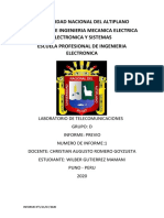 Universidad Nacional Del Altiplano Facultad de Ingenieria Mecanica Electrica Electronica Y Sistemas Escuela Profesional de Ingenieria Electronica