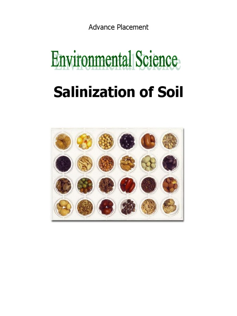 Salinization Lab Revised 2016 PDF Sodium Chloride Soil