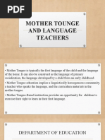 Mother Tounge and Language Teachers