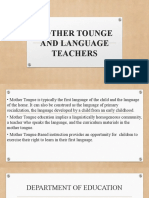 Mother Tounge and Language Teachers