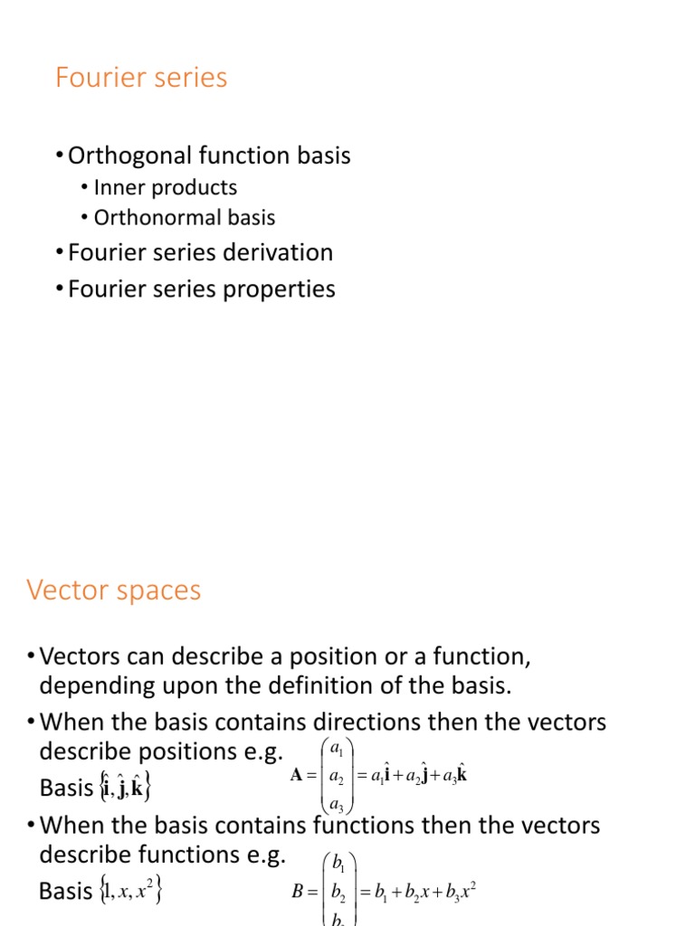 Understanding Fourier Series and Orthogonality | PDF | Sine | Basis ...