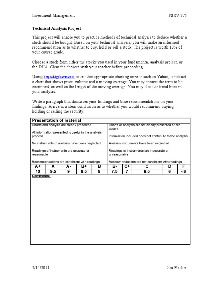 Technical Analysis Trading Project | PDF