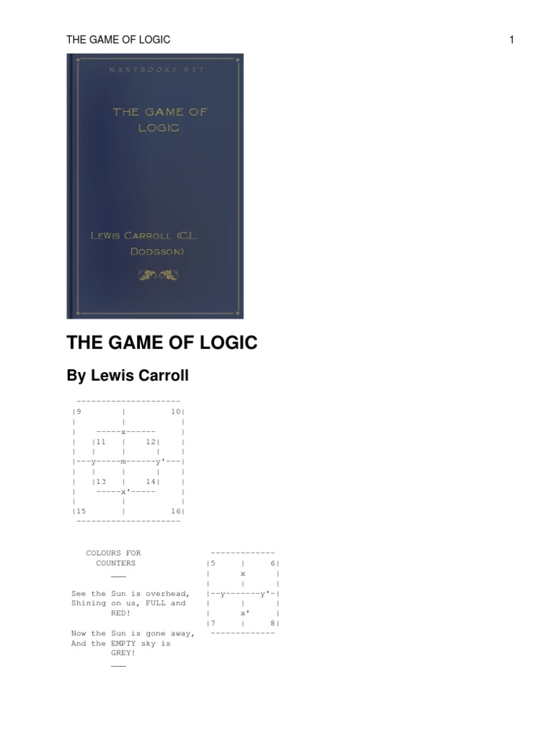 The Game of Logic: by Lewis Carroll | PDF