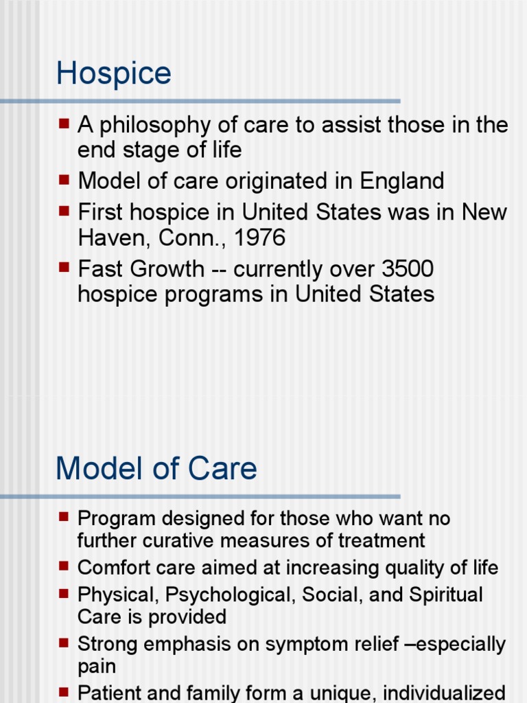 Hospice Care Overview and Benefits | PDF | Palliative Care | Health ...