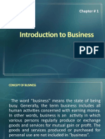 Introduction To Business: Chapter # 1