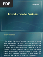 Introduction To Business: Chapter # 1