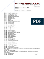 Supported Parameters in J1708: (Firmware Version 4.0.0)