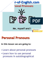 Using Personal Pronouns in Writing
