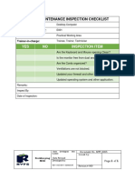 RVFS - Equipment Maintenance Inspection Checklist