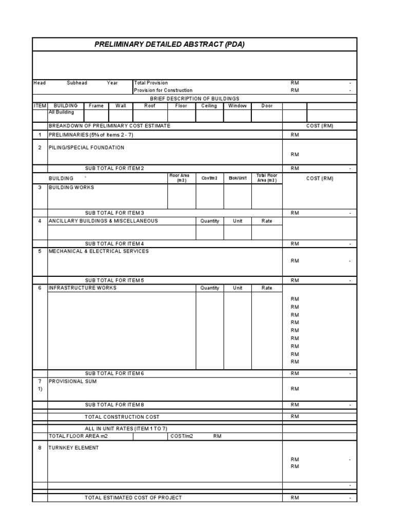 PDA form